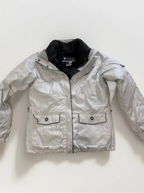 Columbia Womens Omni-Tech 3-in-1 Interchange Ski Snowboard Jacket Ivory White M